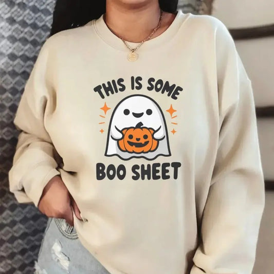 Boo Sweatshirt , Sarcastic Sweatshirt , Ghost Shirt ,This Is Some Boo Sheet Sweatshirt Bundlle, Funny Halloween Sweatshirt , Unisex Long Sleeve Crewneck Shirt