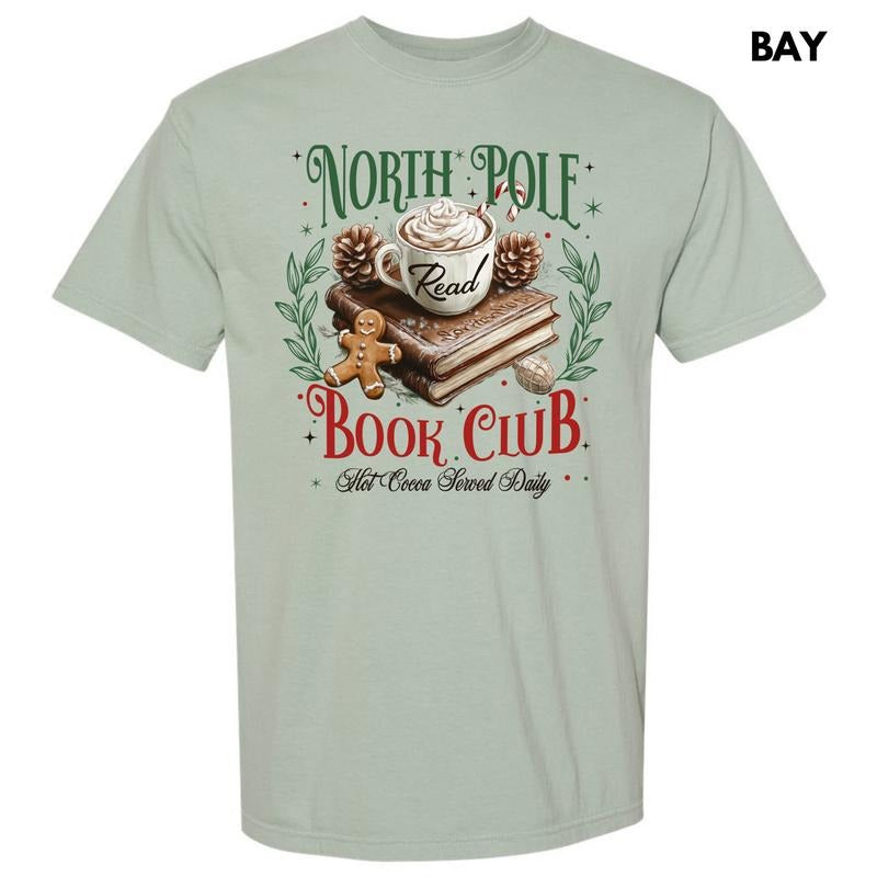 Book Club Christmas Comfort Colors T-Shirt 'NLB'