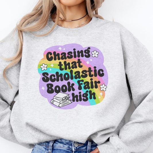 Book Fair Sweatshirt Scholastic Books Graphic Pullover Oversized Comfy librarians of TikTok  Cozy Sweatshirt Sublimation Print Pullover Librarian Sweatshirt Teacher  gift  nostalgia shirt 80s shirt 90s shirt Fit Top Womenswear Day