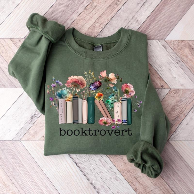 Book Shirt, Booktrovert Sweat, gifts for Book Lovers, Gifts for Women, Book Shirts for Women, Bookish Gifts