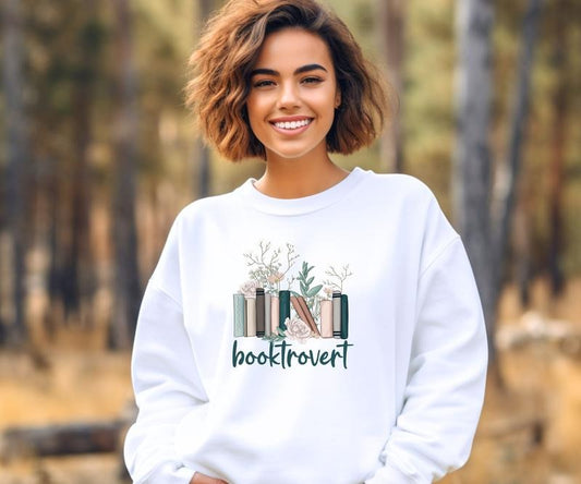 Book-trovert Book Lovers Crewneck Sweatshirt
