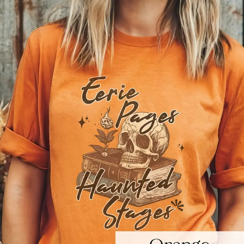 Bookish Halloween Shirt Spooky Funny Halloween Shirt, Halloween Reading Shirt, Halloween Book Lover Gift for Birthday
