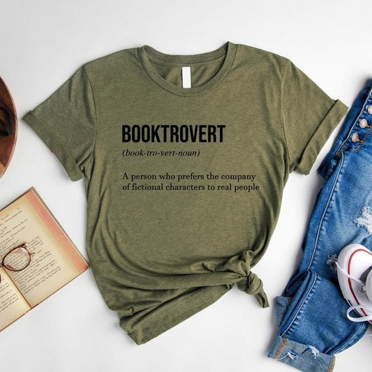 Booktrovert Shirt, Definition T-shirt, Librarian Hoodie, Book Lover Gift Sweatshirt, Bookish Tee, Funny Reading Lover Shirt, Cute Teacher T-shirt. Casual Classic