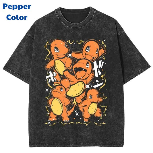 Bootleg Charmander Vintage Tee, Charmander T-Shirt, Pokemon Tee, Anime Shirt, Animation Graphic Tees, Gym Shirt, Unisex T-Shirt