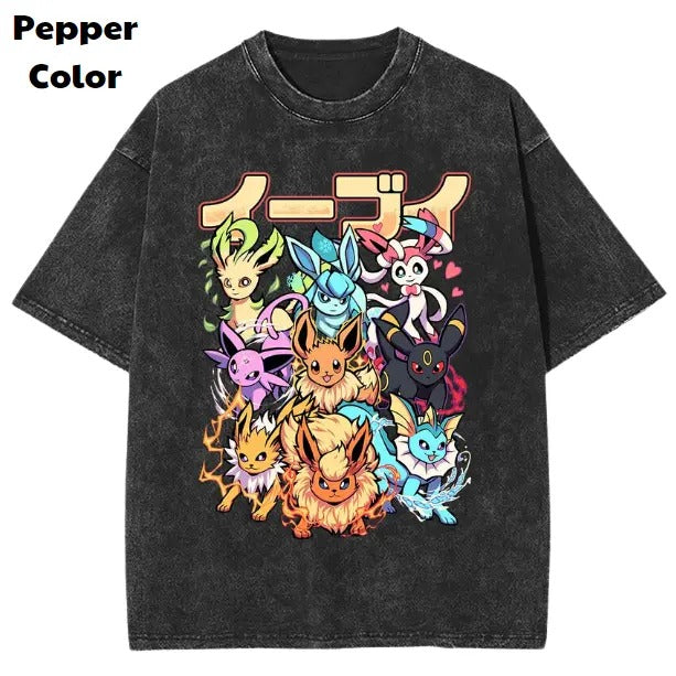 Bootleg Eevee Vintage Tee, Eevee T-Shirt, Pokemon Tee, Anime Shirt, Animation Graphic Tees, Gym Shirt, Unisex T-Shirt