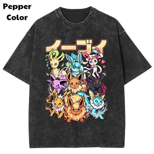 Bootleg Eevee Vintage Tee, Eevee T-Shirt, Pokemon Tee, Anime Shirt, Animation Graphic Tees, Gym Shirt, Unisex T-Shirt
