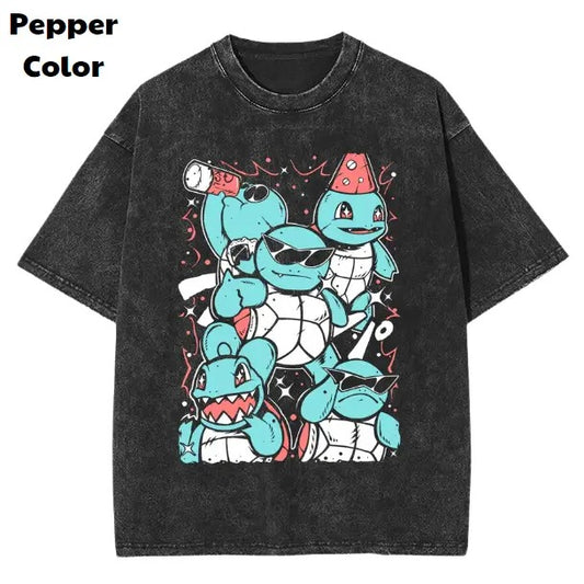 Bootleg Squirtle Vintage Tee, Squirtle T-Shirt, Pokemon Tee, Anime Shirt, Animation Graphic Tees, Gym Shirt, Unisex T-Shirt