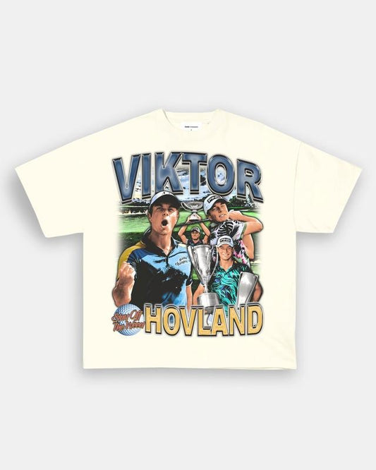 Bootleg Vintage 90s Style VIKTOR HOVLAND TEE T-Shirt Golf Casual Classic Cotton Fabric