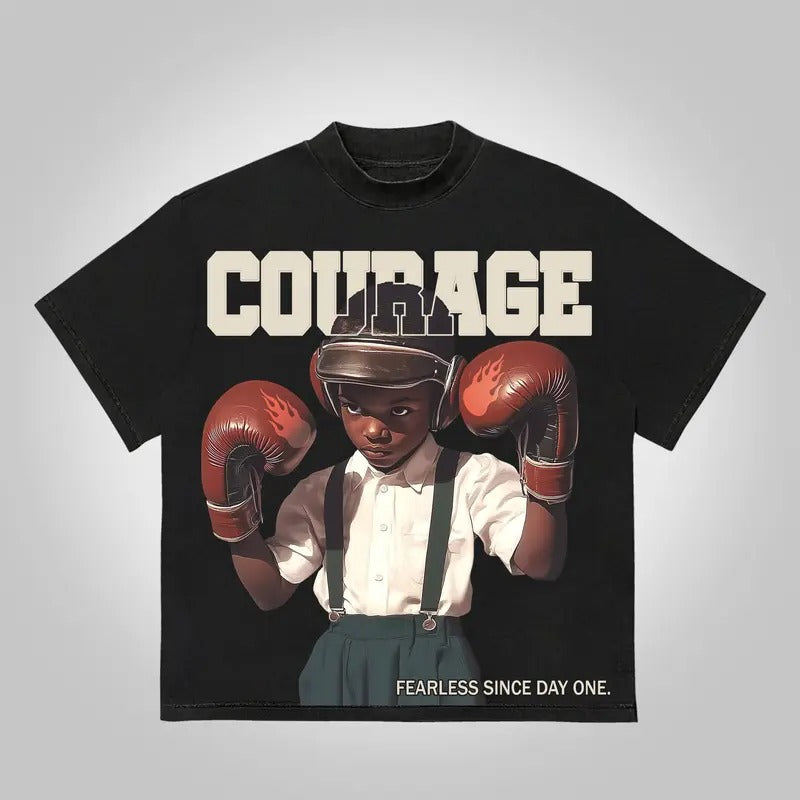 Born In The Streets Made In The Ring Casual T-Shirt Y2K Clothing Graphic Tee Cotton Top Streetwearstyle{n002}2