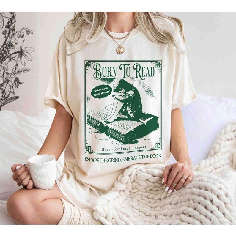 Born To Read Bookish Shirt, Funny Reader Book Addict, Book Lover, Bookish Gift For Her, Spicy Books, Dark Romance, Smut Shirt