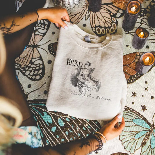Born to Read Crewneck, Bridgerton Merch, Bookstagram, Book Lovers Gifts, Booktok Merch, Bookish sweatshirt, Gifts for Bookworms