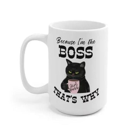 Boss Lady Coffee Mug, Female Boss Christmas Gift, Girl Mug, Manager Gifts Ceramic Classic
