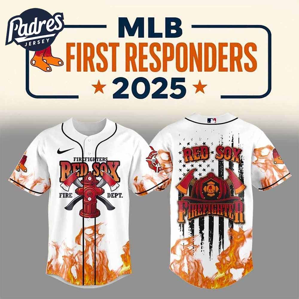 Boston Red Sox Firefighter Appreciation Day 2025 Baseball Jersey - Padres Jersey Oasis: Elevate Your Baseball Style Game