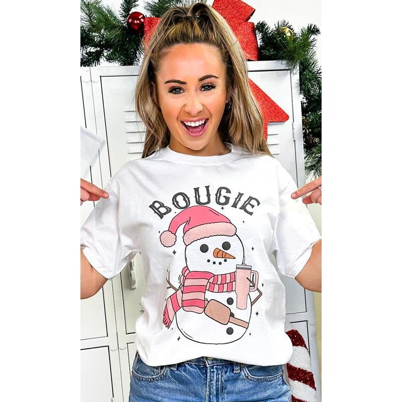 Bougie Slay Snow Girl Graphic T-Shirt