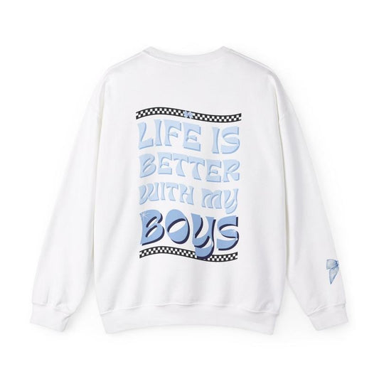 Boy Mama Crewneck, Two Sided with Sleeve Design, Mama Pullover for Boy Moms, Mom Sweatshirt, mom sweatshirts girl mom