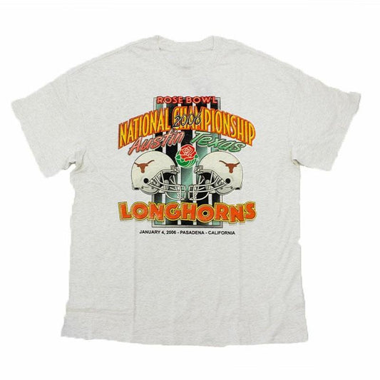 Brad Clothings Vintage 2006 Rose Bowl Austin Texas Longhorns T-shirt Classic Cotton Menswear Top Embroidered Hoodie Spandex Sport Graphic Crewneck Short Sleeve White