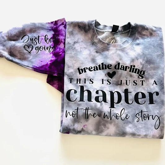Breathe Darling Tie Dye Sweatshirt UNISEX SIZING SMALL TO 5X (SIZE UP) Spring Casual Crewneck Pullover
