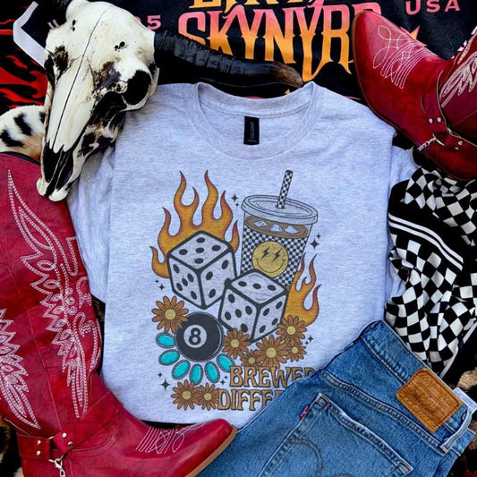 Brewed Different Edgy Coffee shirt, vintage crewneck sweatshirts, western outfit women, cowgirl outfits, western clothing stuff tops, country concert outfits, western style clothes