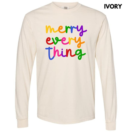Bright Merry Everything Long Sleeve Comfort Colors T-Shirt 'NLB'