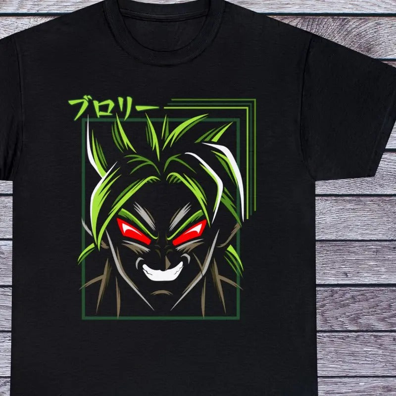 Broly Dragon Ball T Shirt Japanese Anime Manga Style, Goku Bulma Majin Vegeta Unisex Full Size