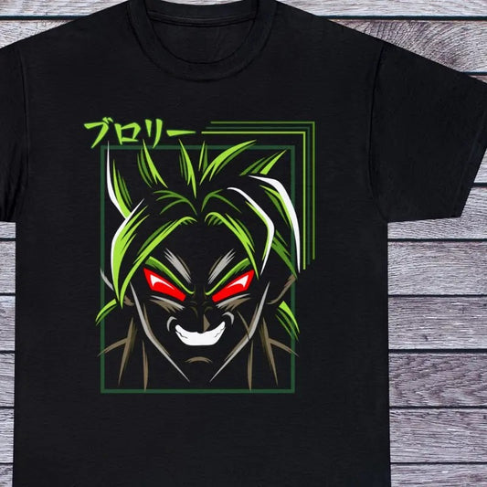 Broly Dragon Ball T Shirt Japanese Anime Manga Style, Goku Bulma Majin Vegeta Unisex Full Size