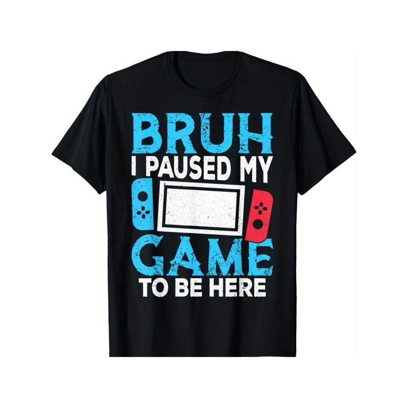Bruh Gamer, Video Game Funny Gaming T-Shirt for Men Women, Unsex Trendy Tops Crew Neck Tee, Comfort Street Style Tee, Must-have Fashionable Autumn Tee made in usa