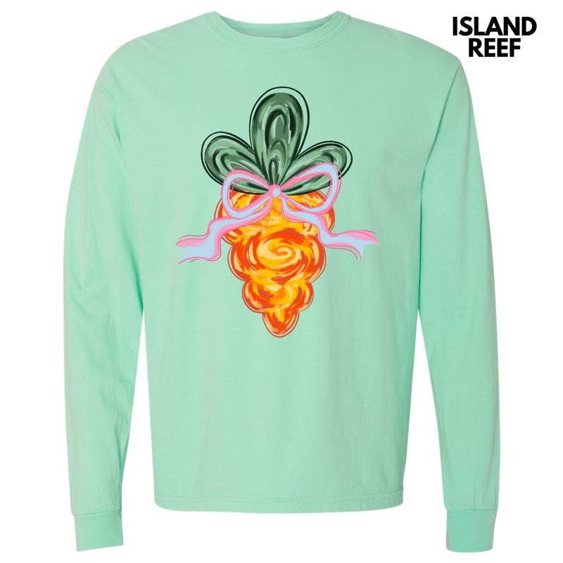 Brushstroke Carrot Long Sleeve Comfort Colors T-Shirt 'NLB'