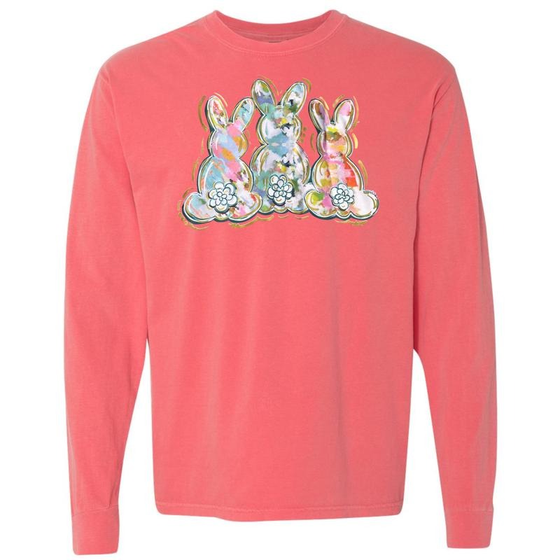 Brushstroke Peter Cottontail Long Sleeve Comfort Colors T-Shirt