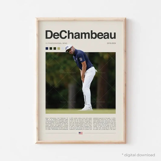Bryson DeChambeau Poster, Golf Poster, PGA Tour Golf Wall Art for Office, Sports Bedroom Art, Golf Gift Ideas, Golf Swing Artwork golf gifts for him Decor Glossy