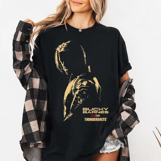 Bucky Barnes Vintage T-shirt, Thunderblts Shirt, Fans Gift Tee Relaxed Fit Cotton Casual Unisex