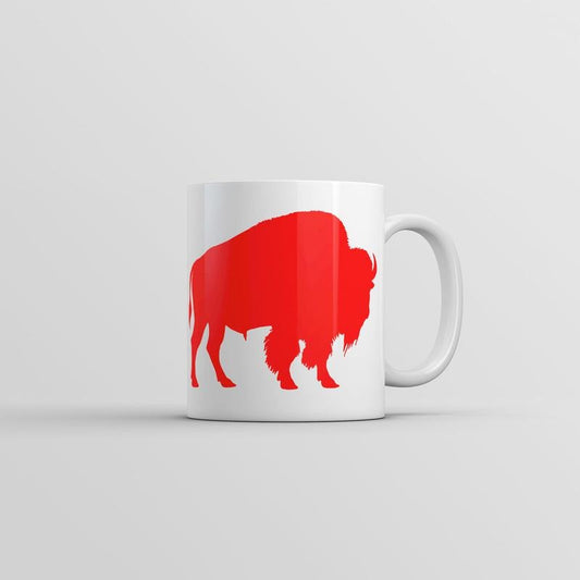 Buffalo Silhouette Mug Funny Sarcastic Standing Buffalo Graphic Cup-11oz Funny Coffee Mugs Ceramic Printed Drinkware Cup