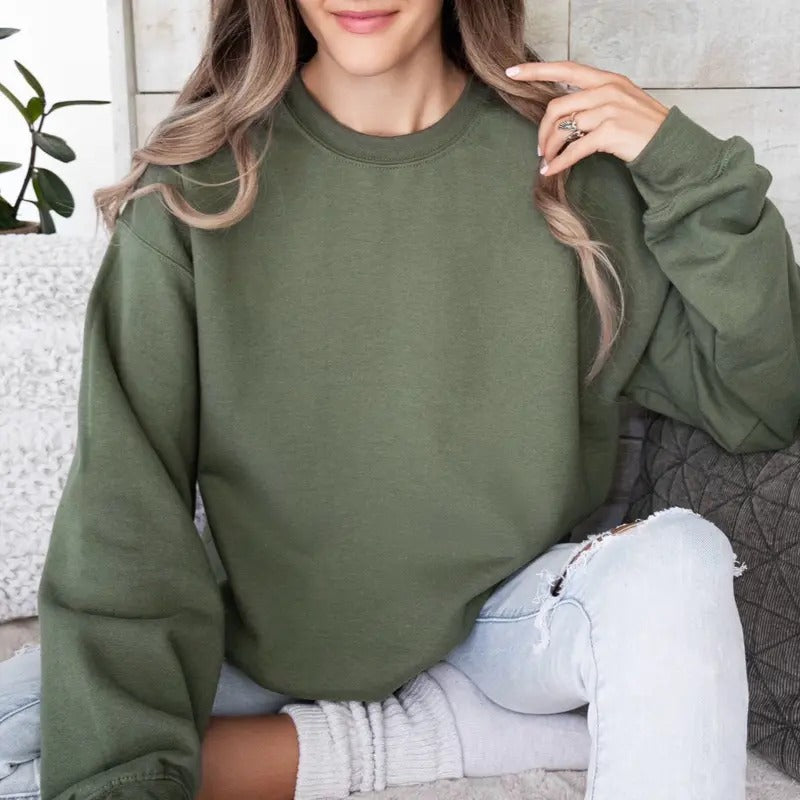 Build two Comfy Crewneck Sweatshirt while on Live! Pick design on Live!! Womenswear Comfortable Fit Sweaters
