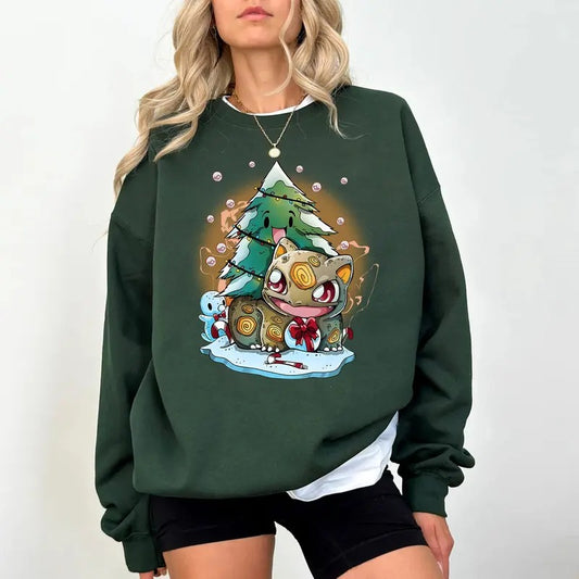 Bulbasaur Christmas Tree Sweatshirt, Bulbasaur Christmas Sweater, Anime Christmas Tree Shirt