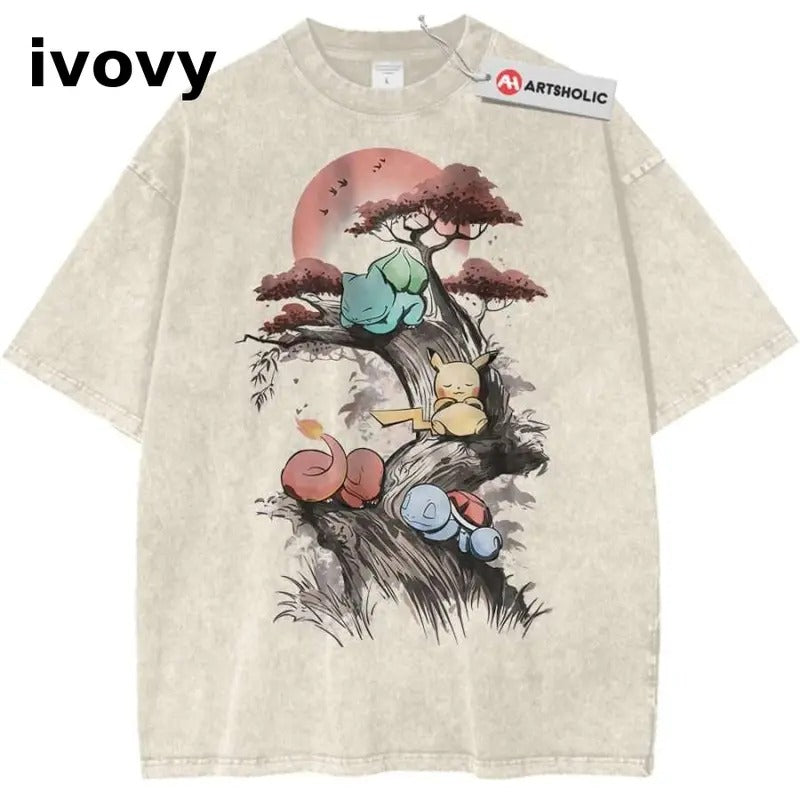 Bulbasaur Shirt, Squirtle Shirt, Charmander Shirt, Pikachu Shirt, Pokemon Shirt, PKM Shirt, Anime Shirt, Vintage Tee