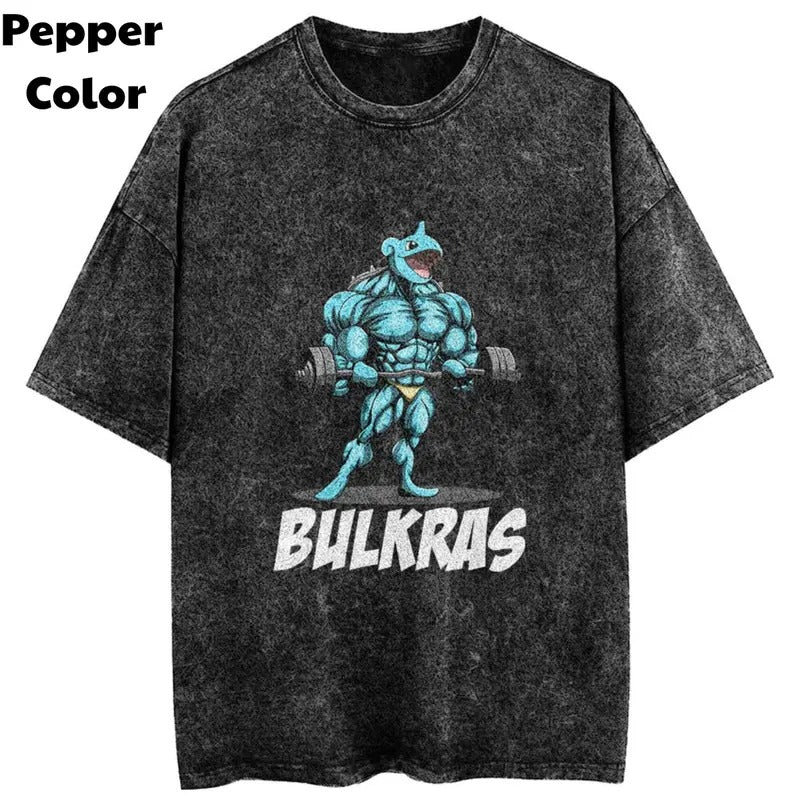 Bulkras Gym Vintage T-Shirt, Pokemon Shirts, Pokemon Stuff, Gym Shirt, Unisex T-Shirt, Gift For Men Women Top Menswear