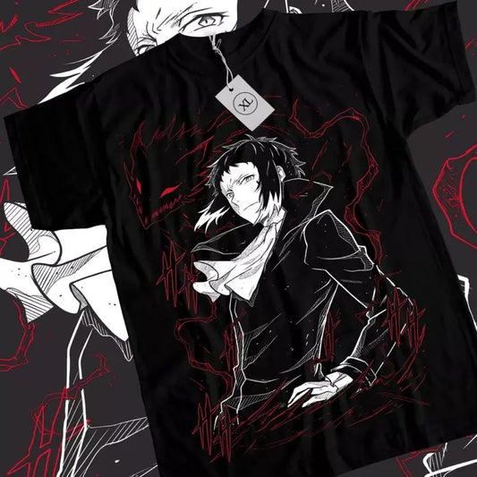 Bungo Stray Dogs Anime T-Shirt & Sweatshirt, Ryunosuke Akutagawa Graphic Tee, Anime Manga Lover Gifts Ball Cotton