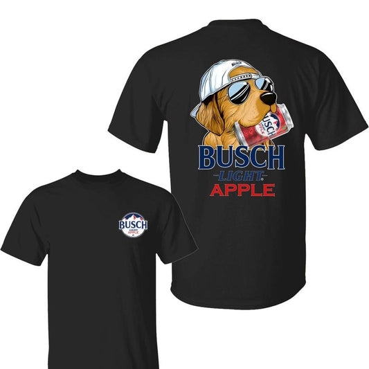 Busch Light Apple Golden Dog Shirt, Hunting Shirt, Buscch Light Apple T-Shirt, Fun Beer Lover's Tee Featuring a Cool Golden Retriever