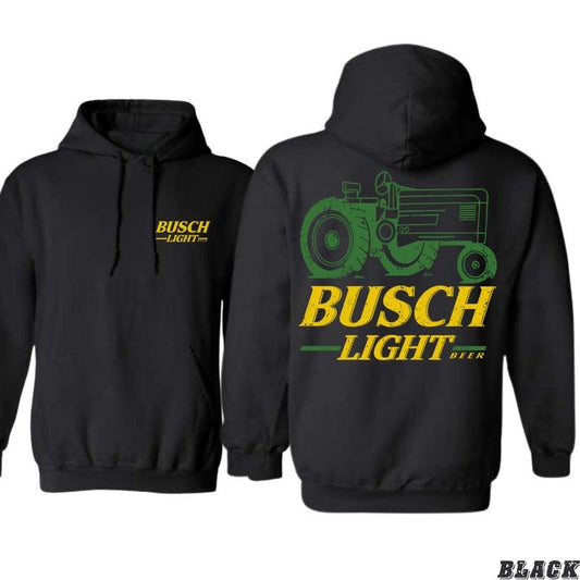 Busch Light Hoodie - Tractor Design, Men's Country Clothing, Perfect for Beer Lovers and Farmers, Ideal for Casual Wear, Comfortable and Stylish, Hoodie For Men, Hoodie For Women Menswear Sweaters Tops Underwear