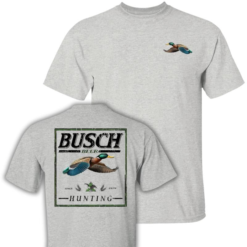 Busch Light Hunting Duck T-Shirt, Trending Both Sides Printed Unisex T-Shirt Casual Classic