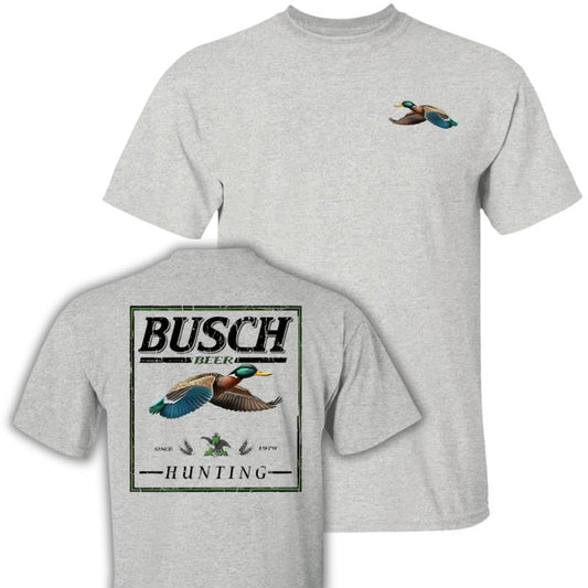 Busch Light Hunting Duck T-Shirt, Trending Both Sides Printed Unisex T-Shirt Casual Classic