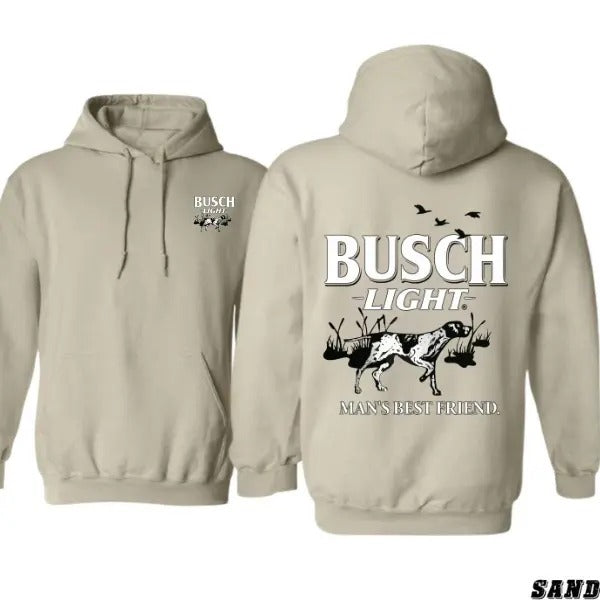 Busch Light T-shirt Sweatshirt Hoodie- Classic Outdoor Adventure Design Featuring Iconic Dog Graphics, camo country hoodies, Perfect for Beer Lovers and Outdoor Enthusiasts, Unisex Hoodie for Everyday Warmth and Beer Spirit Casual Wear Menswear Sweaters