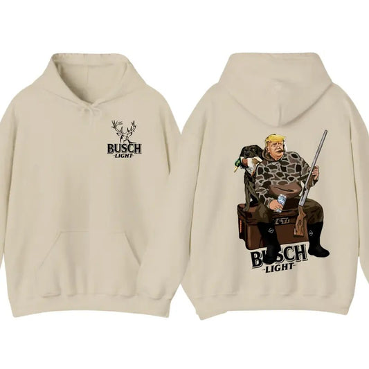 Busch Light Trump Duck Hunting Hoodie, Trump and Your Hunt Dog, Hunting Season, Lover Beer Shirt, Busch Light Hoodie For Men Anđ Women, Trendy Hoodie