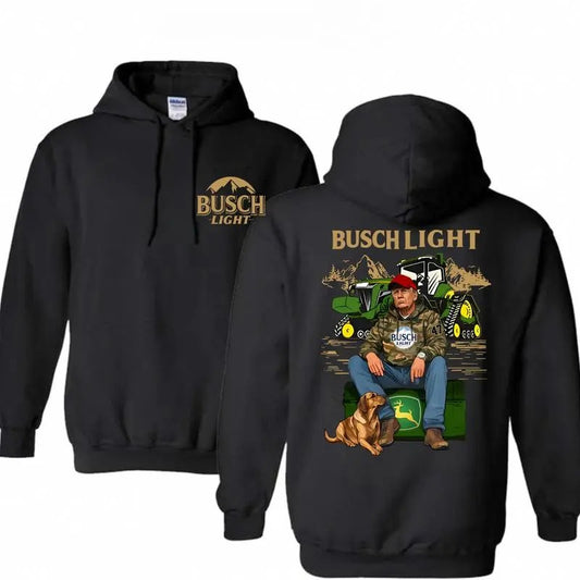 Busch Light Trump Tractor Farmer unisex Hoodie,Tractor Boys Tee Trump Farm  Cotton Full color Hoodie for men & women Longsleeves Pullover Tops