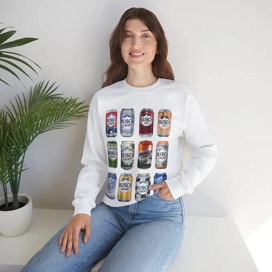 Busch Light and All the Limited Edition Cans Gildan-Unisex Sweatshirt Cotton Comfort Fabric