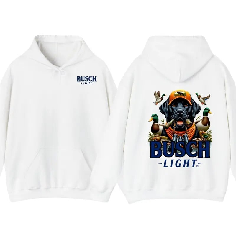Busch light Duck And Dog Hunting T-Shirt, Hunting Dog Christmas Hoodie, Ideal for Outdoor Enthusiasts and Dog Lovers, Trendy Shirt