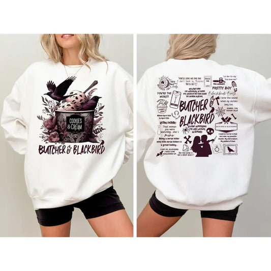 Butcher & Blackbird Brynne Weaver 2 Sides Sweatshirt, Butcher and Blackbird Pink Merch, Brynne Weaver Shirt, Smut Reader Shirt, STFUATTDLAGG, Dark Romance Merch, Morally Grey, Bookish Merch, Booktok Shirt, Gift Suitable For Book Lover