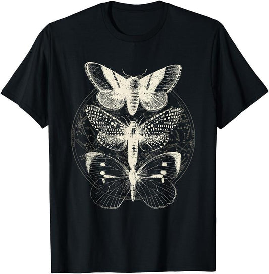 Butterfly Moth Witchcore Insect Astronomy Lover Witchy T-Shirt