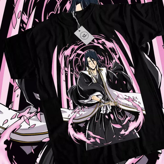 Byakuya Kuchiki T-Shirt Bleach Shirt Manga Strip Anime Graphic Tee All Size