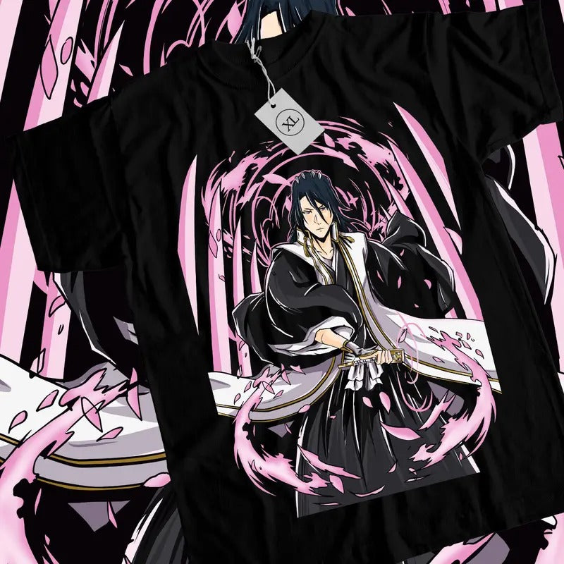 Byakuya Kuchiki T-Shirt S-4XL Bleach Shirt Manga Strip Anime Graphic Tee Tshirt S-4XL