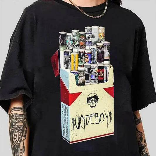 C.ig.are.tte Album T-Shirt, T-Shirt, Band tees, $uicideboy T-Shirt, Vintage Retro Boyband T-Shirt Uicideboys T-Shirt Cotton Fabric